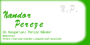 nandor percze business card