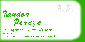 nandor percze business card